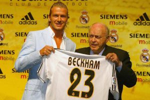 Cầu thủ David Beckham đã từng đầu quân cho dải ngân hà Gaclaticos của Real Madrid